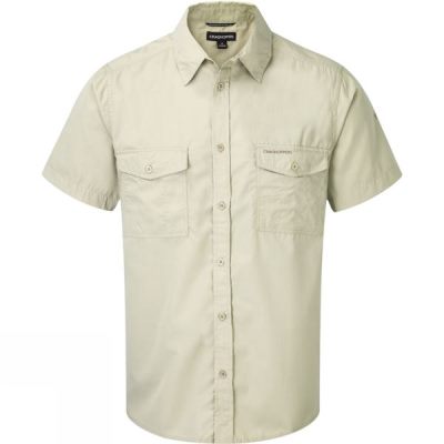 Camisa Craghoppers Kiwi Manga Corta Hombre - Beige - Chile ARP493780